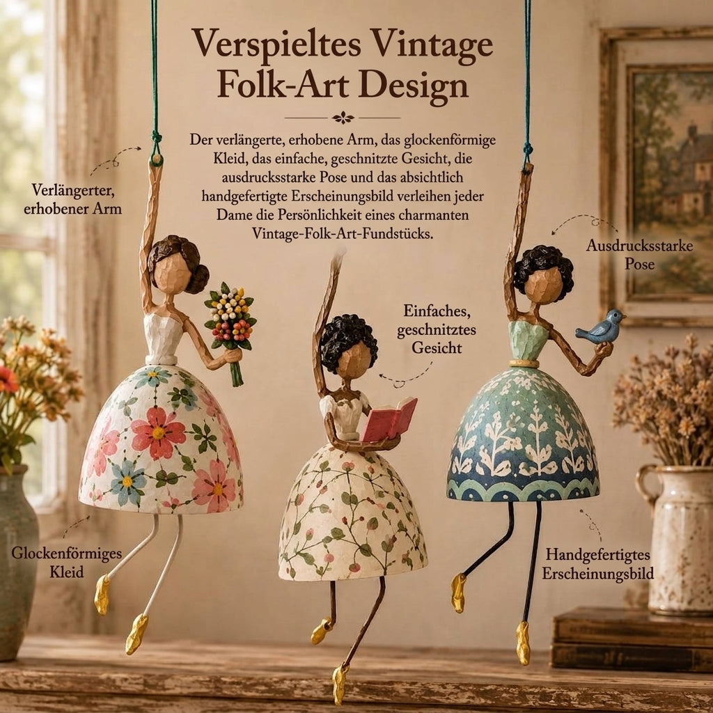 💃🌸 Verspielter Hängeschmuck „Tanzende Dame“