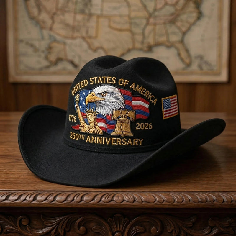 U.S. 250th Anniversary Edition Unisex Felt Cowboy Hat