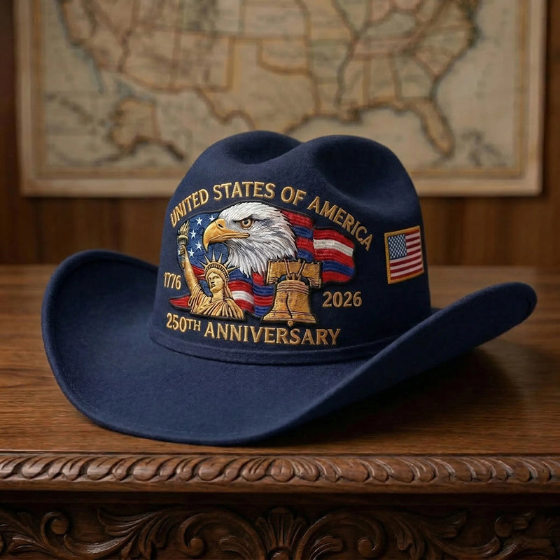 U.S. 250th Anniversary Edition Unisex Felt Cowboy Hat