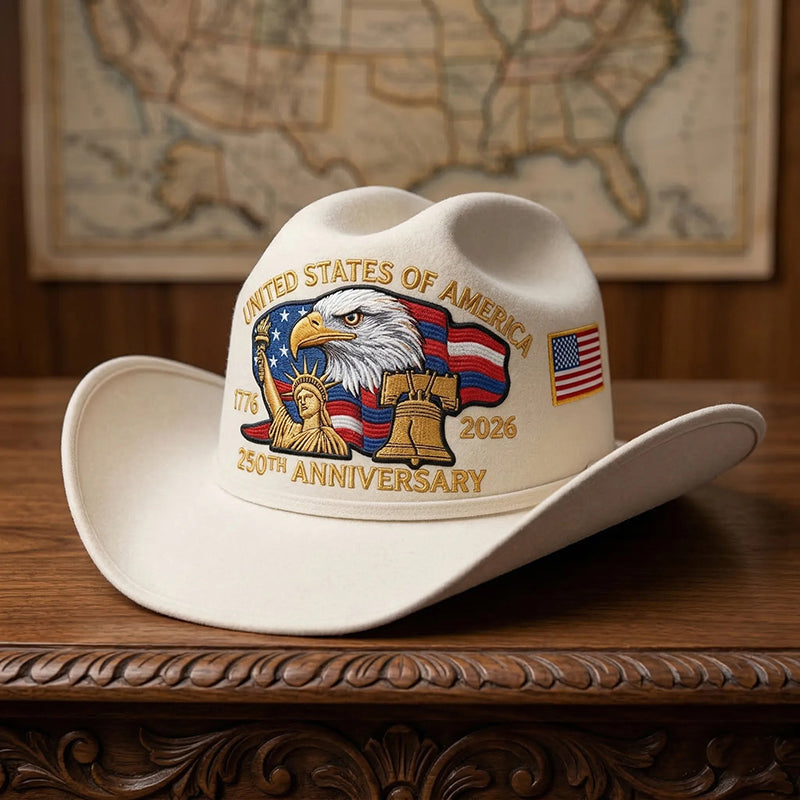 U.S. 250th Anniversary Edition Unisex Felt Cowboy Hat