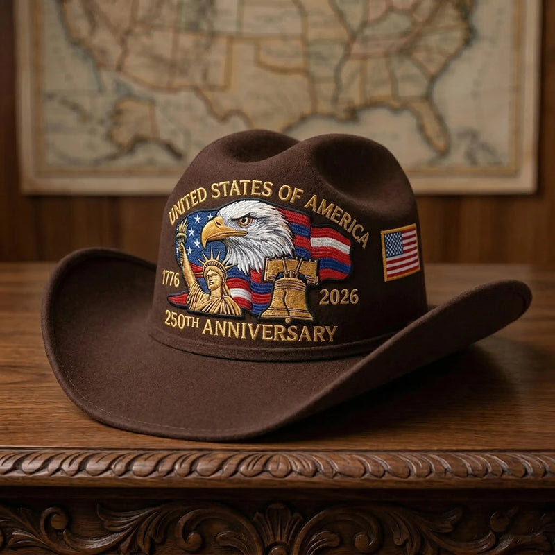 U.S. 250th Anniversary Edition Unisex Felt Cowboy Hat