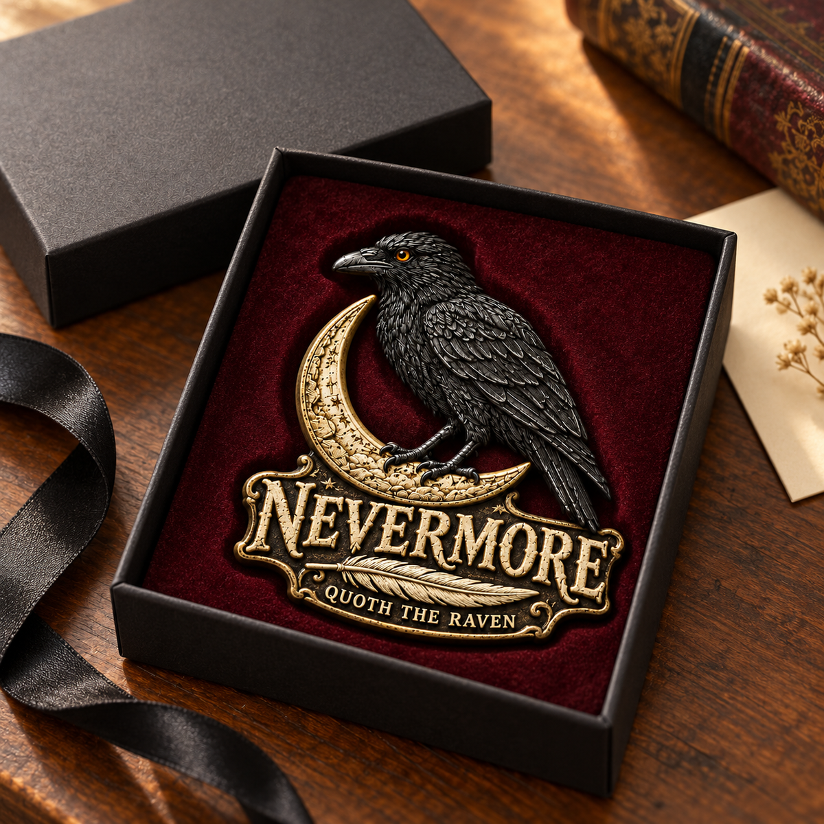 NEVERMORE Raven & Moon Fridge Magnet