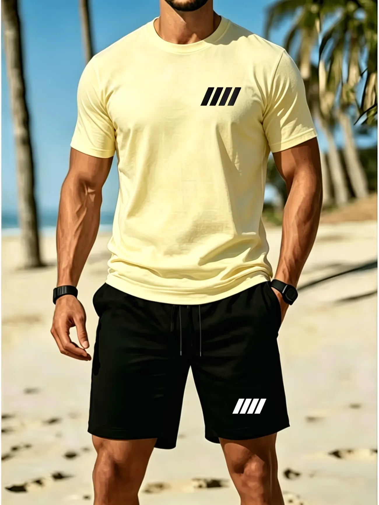⏰ Last day: 50% off! 🔥 Men's summer linen set with a polo shirt and shorts