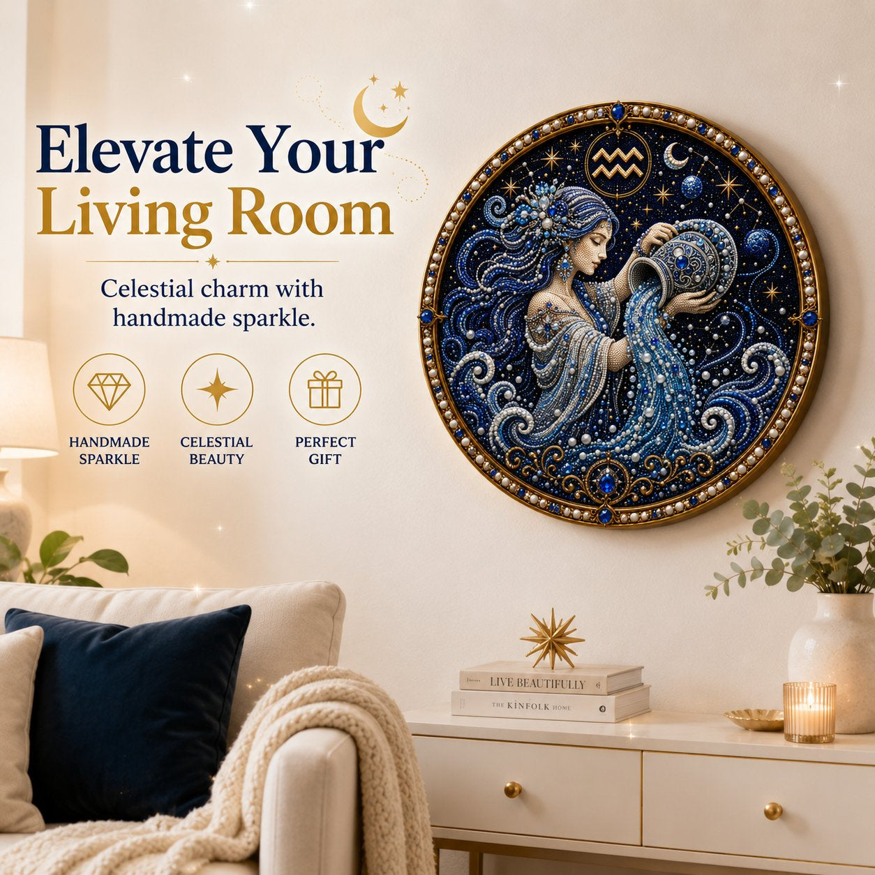 🔥Last Day 49% OFF - 12 Zodiac Signs Pearl Art Kit ♈🌙