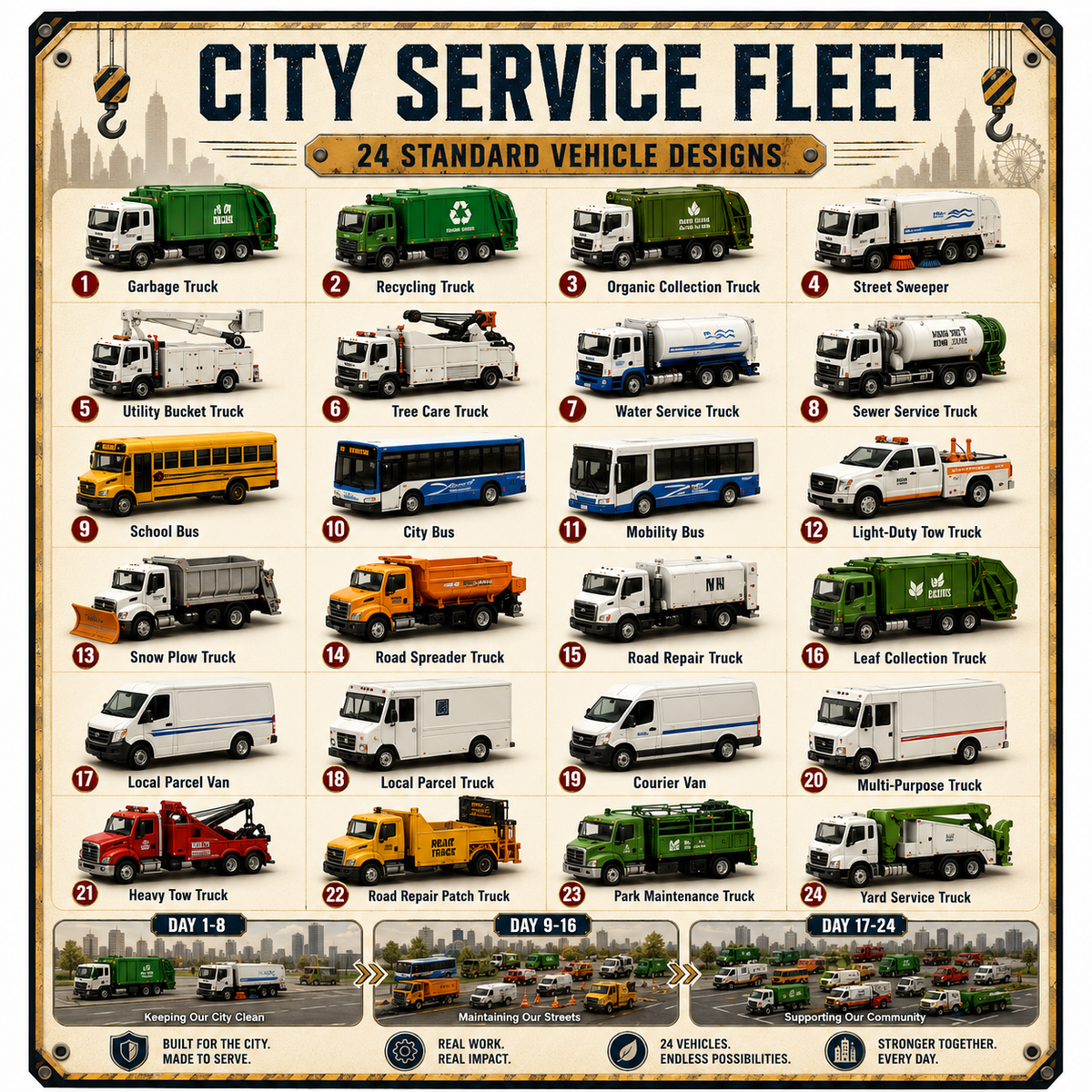 🚜 Build the Fleet Collection 24‑Day Vehicle Advent Calendar Series