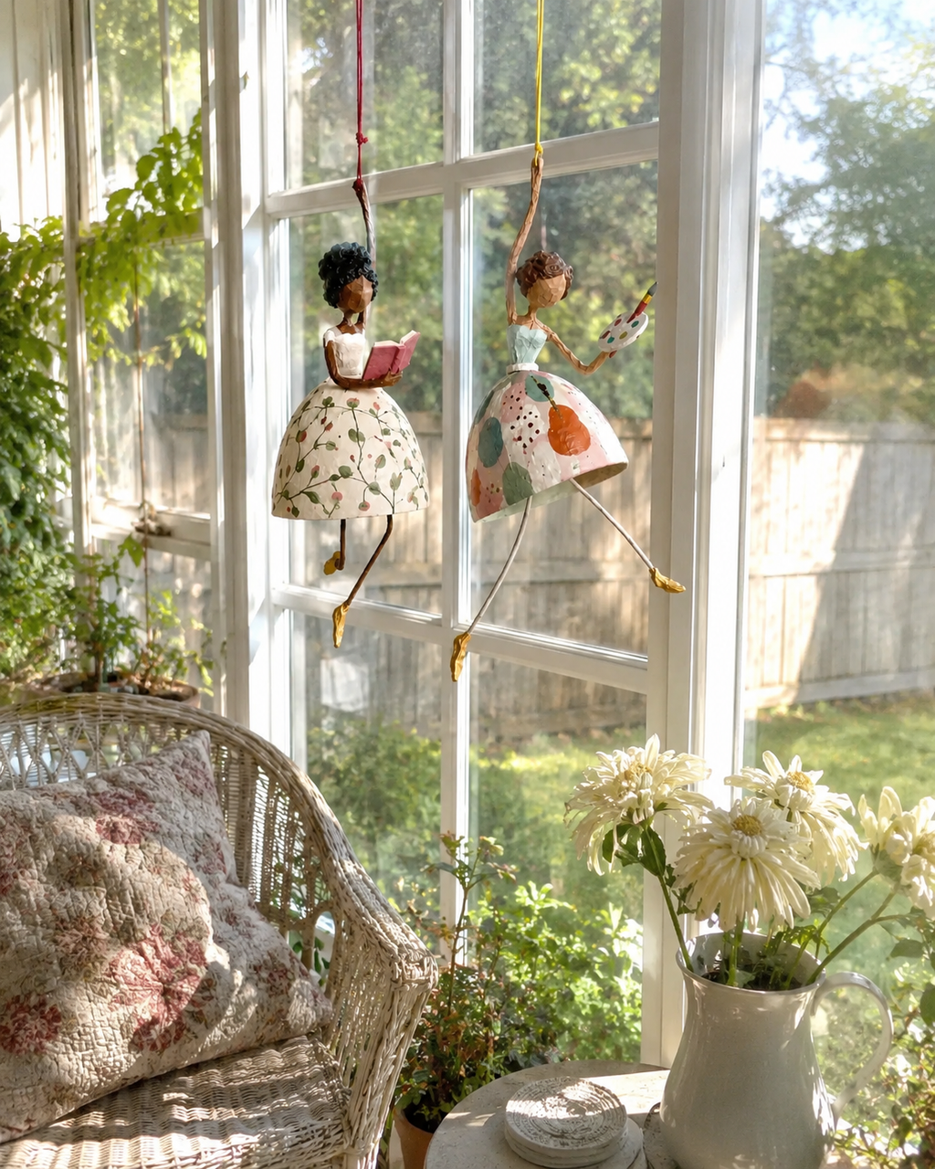 💃🌸 Verspielter Hängeschmuck „Tanzende Dame“