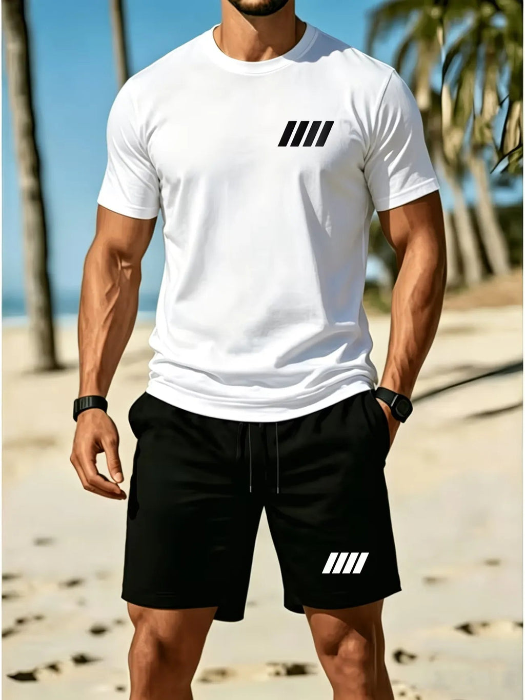 ⏰ Last day: 50% off! 🔥 Men's summer linen set with a polo shirt and shorts