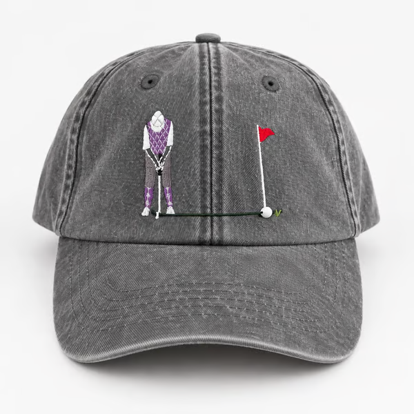 ⛳ Putt It In! Interactive Golf Cap – Vintage Washed Moving Ball Hat
