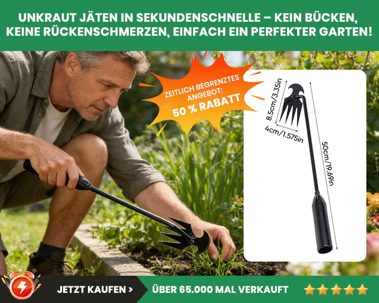 7 Gründe, warum dieses 4-Zinken-Stahlwerkzeug den „Unkraut-Wieder-Abknick“-Albtraum für immer beendet