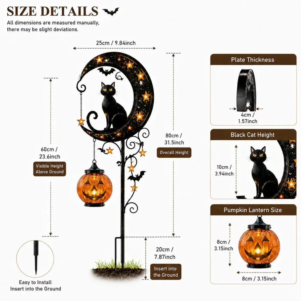 🎃 Halloween Early Bird Sale | 49% OFF 🐈‍⬛ Pumpkin Moon Garden Stake Light