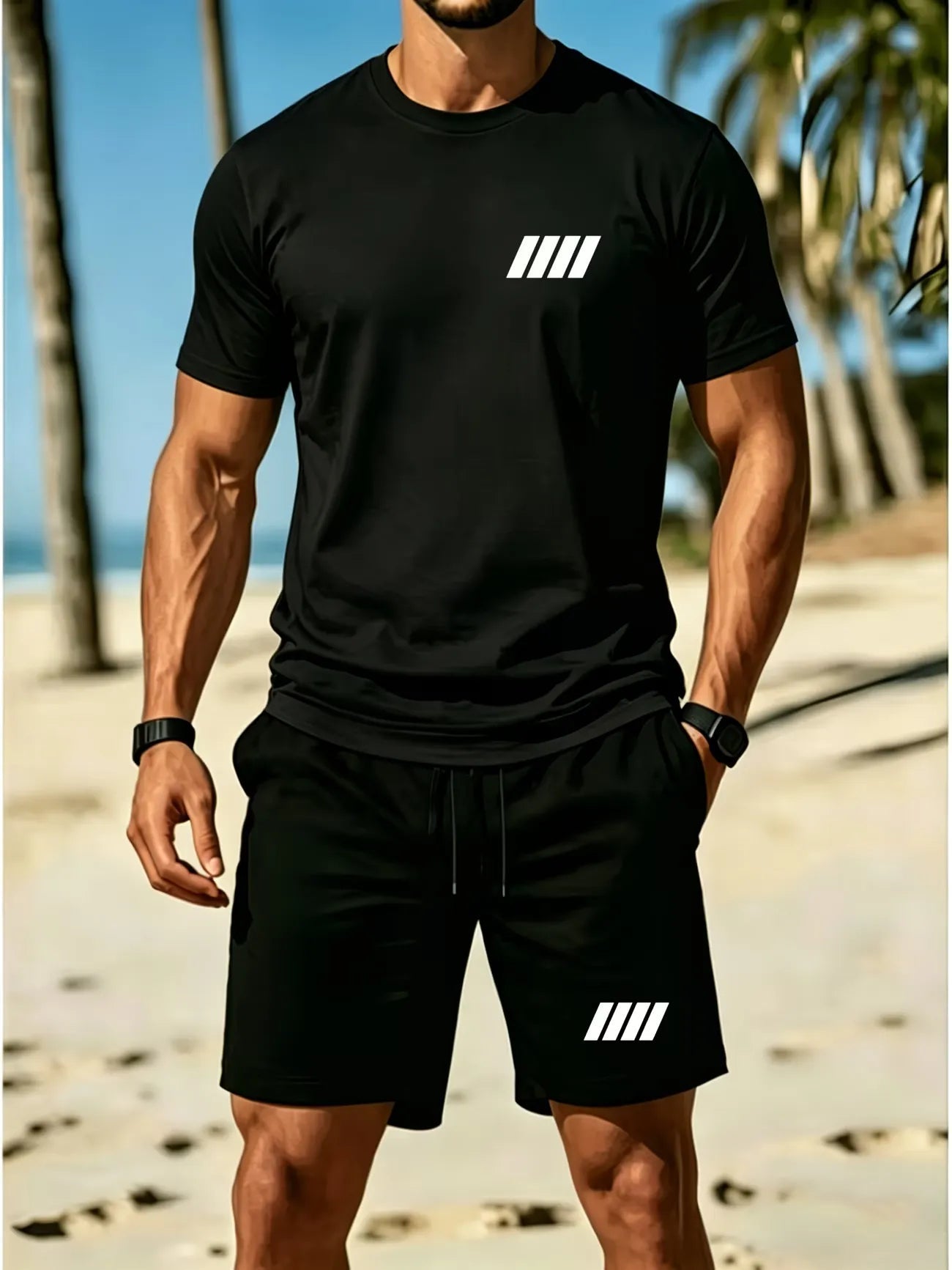 ⏰ Last day: 50% off! 🔥 Men's summer linen set with a polo shirt and shorts