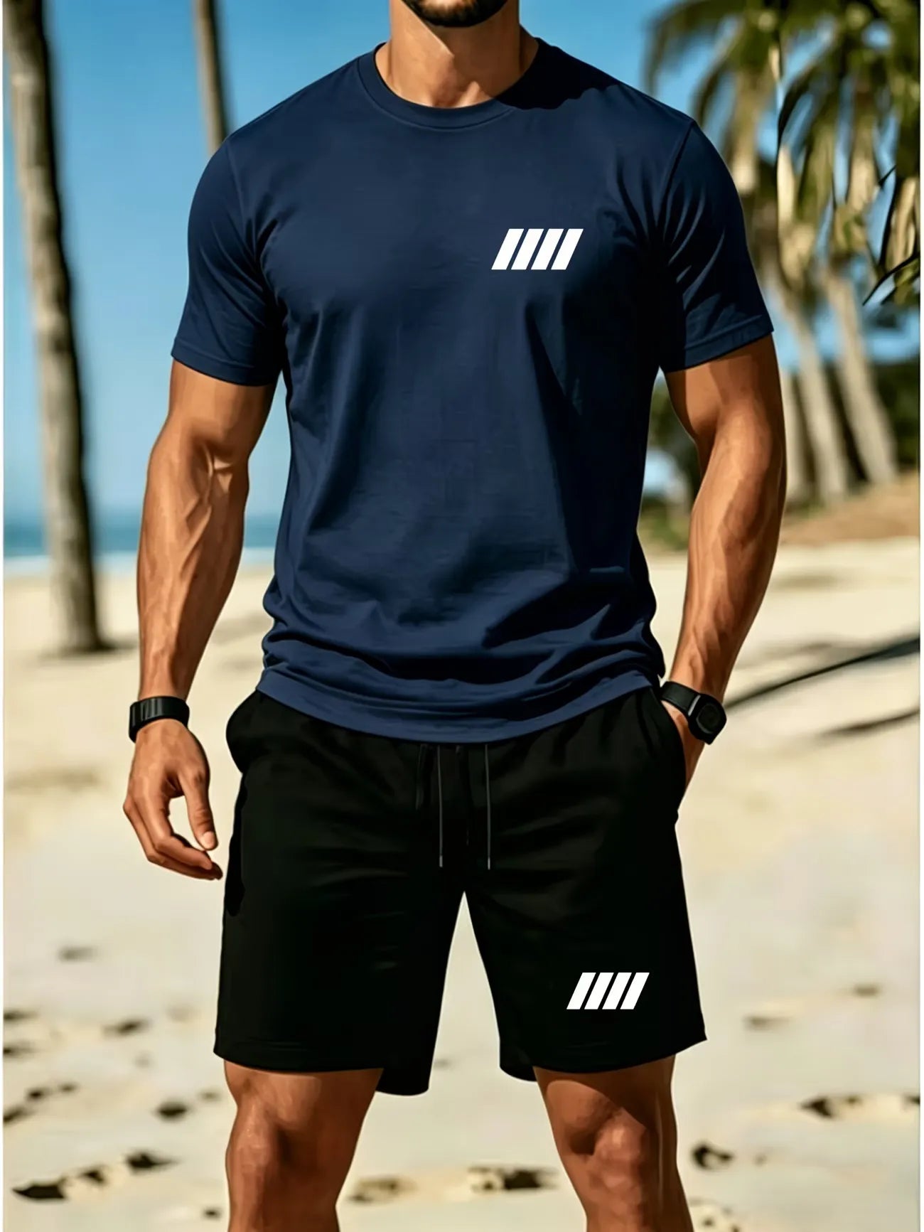 ⏰ Last day: 50% off! 🔥 Men's summer linen set with a polo shirt and shorts