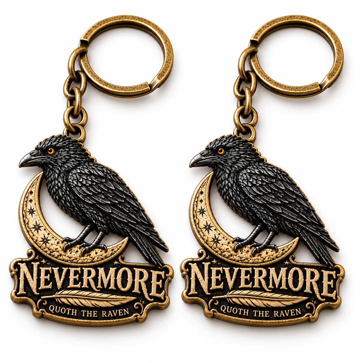 NEVERMORE Raven Vintage Keychain