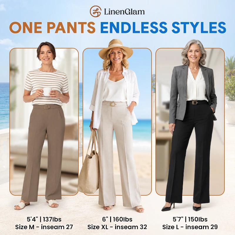 LinenGlam – Vielseitige und bequeme Freizeithose für Damen