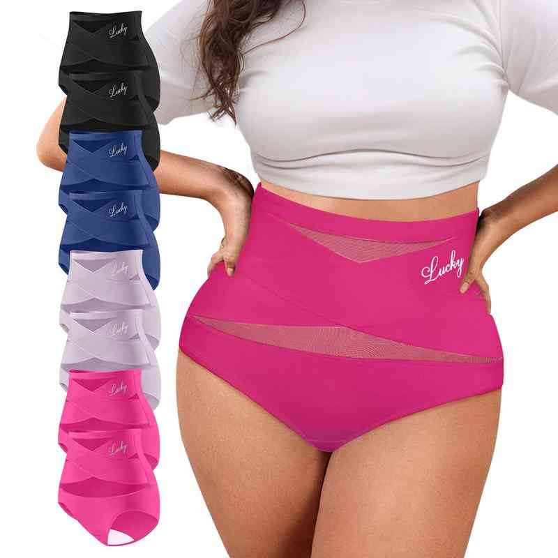 🌸Last Day 49% OFF✨Plus-Size High-Waist Cross Tummy Control Panties