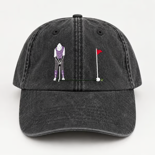⛳ Putt It In! Interactive Golf Cap – Vintage Washed Moving Ball Hat