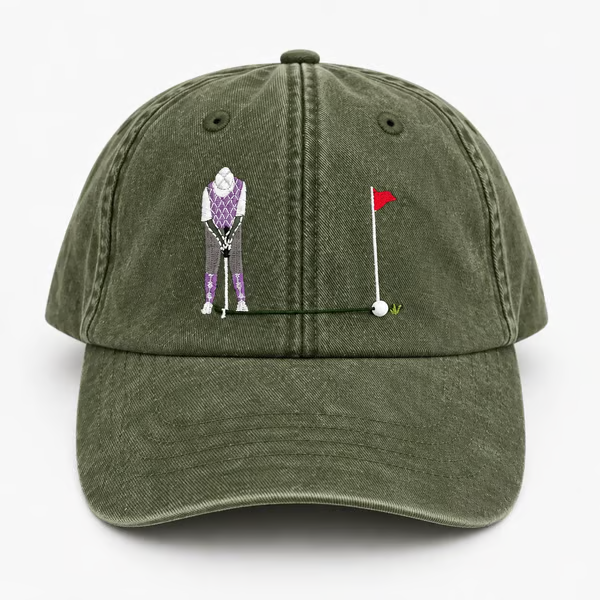 ⛳ Putt It In! Interactive Golf Cap – Vintage Washed Moving Ball Hat