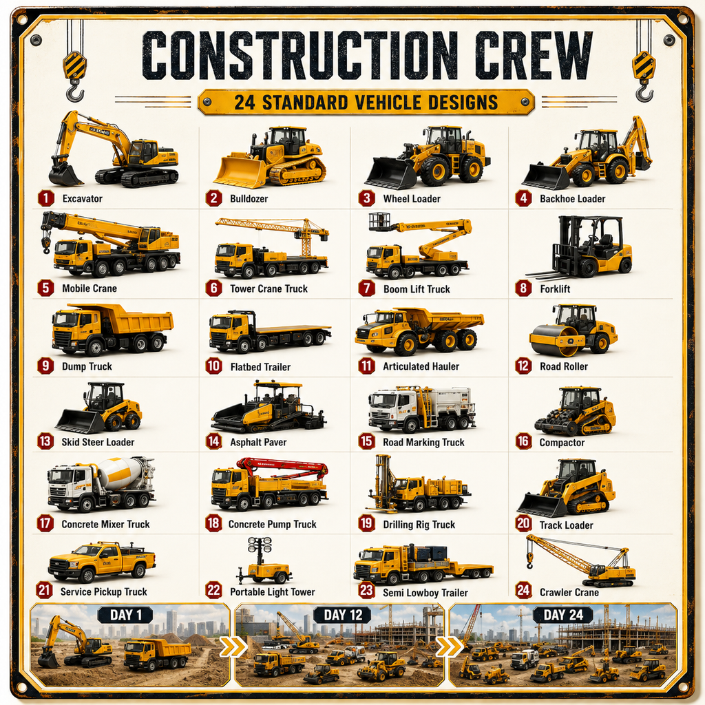 🚜 Build the Fleet Collection 24‑Day Vehicle Advent Calendar Series