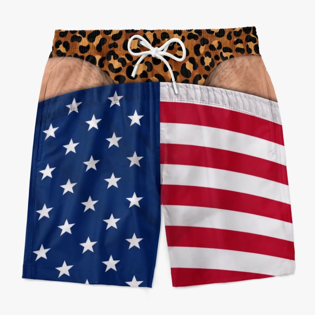 Individuelle lustige patriotische Badeshorts für Herren – personalisierte Geburtstagsgeschenke für Ehemann, Sohn, Enkel, Bruder, Opa, Papa, dich selbst – Achtung Überbreite