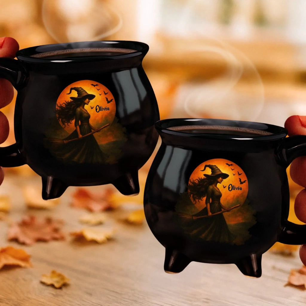 Witching You a Wicked Brew™ Cauldron Mug – Halloween Gift for Witchy - Witching You A Wicked Brew