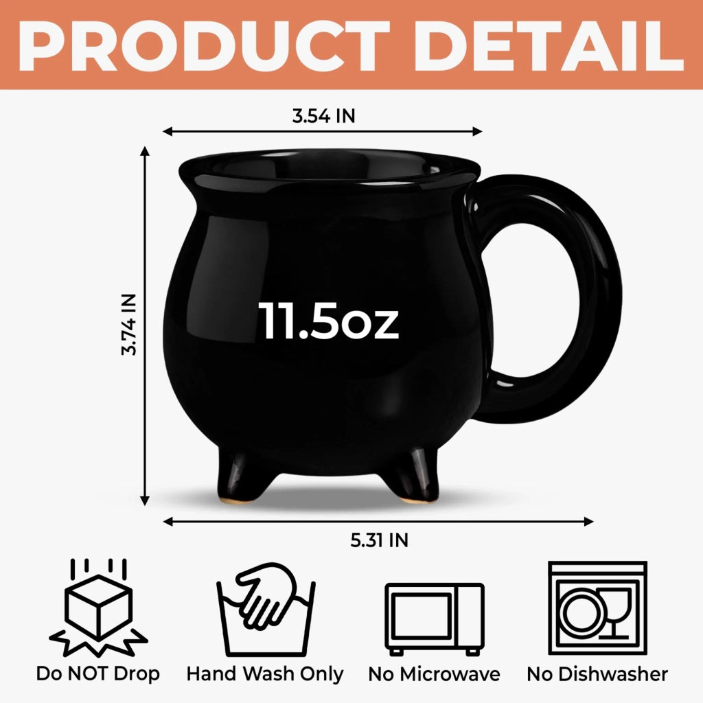 Witching You a Wicked Brew™ Cauldron Mug – Halloween Gift for Witchy - Witching You A Wicked Brew