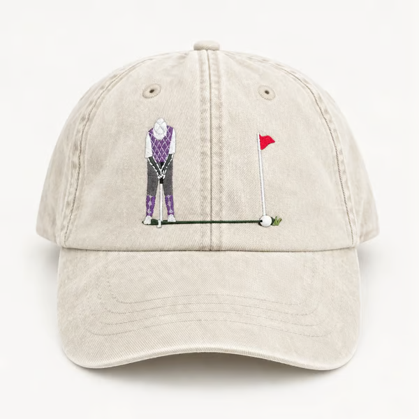 ⛳ Putt It In! Interactive Golf Cap – Vintage Washed Moving Ball Hat