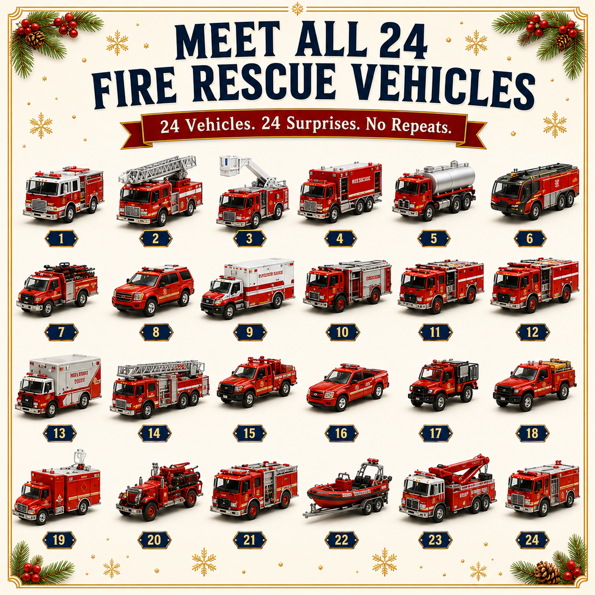 🚜 Build the Fleet Collection 24‑Day Vehicle Advent Calendar Series