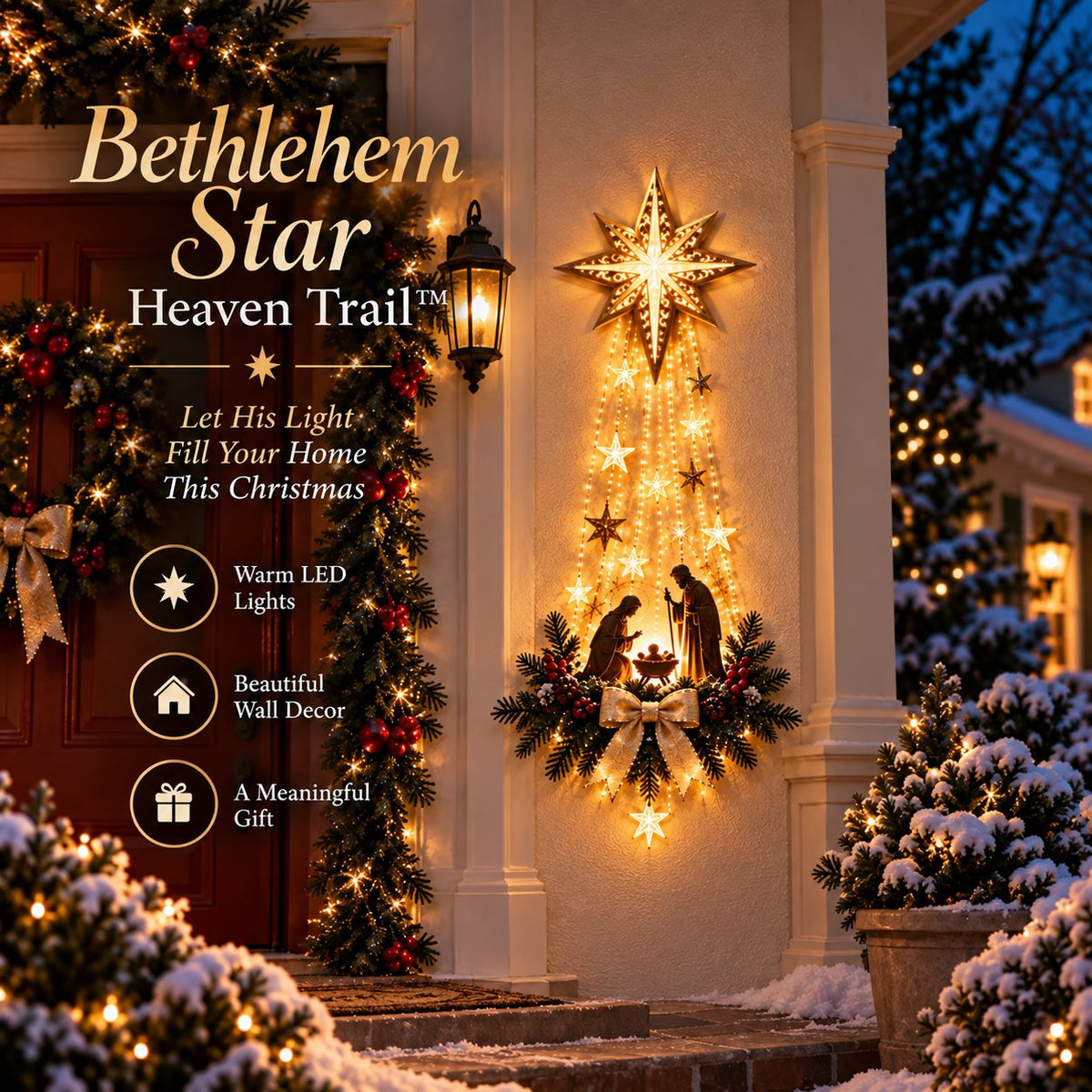 ✨ 49 % Rabatt auf die Krippen-Wandleuchte – warmer, goldener Schein für ein besinnliches Weihnachtsfest