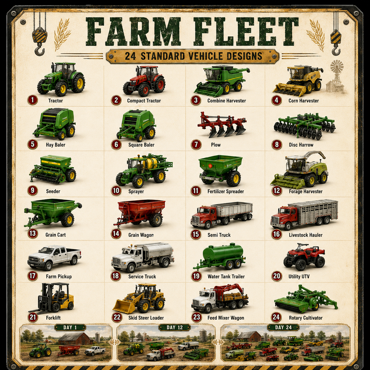 🚜 Build the Fleet Collection 24‑Day Vehicle Advent Calendar Series