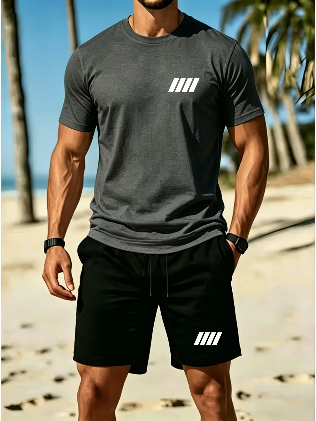 ⏰ Last day: 50% off! 🔥 Men's summer linen set with a polo shirt and shorts