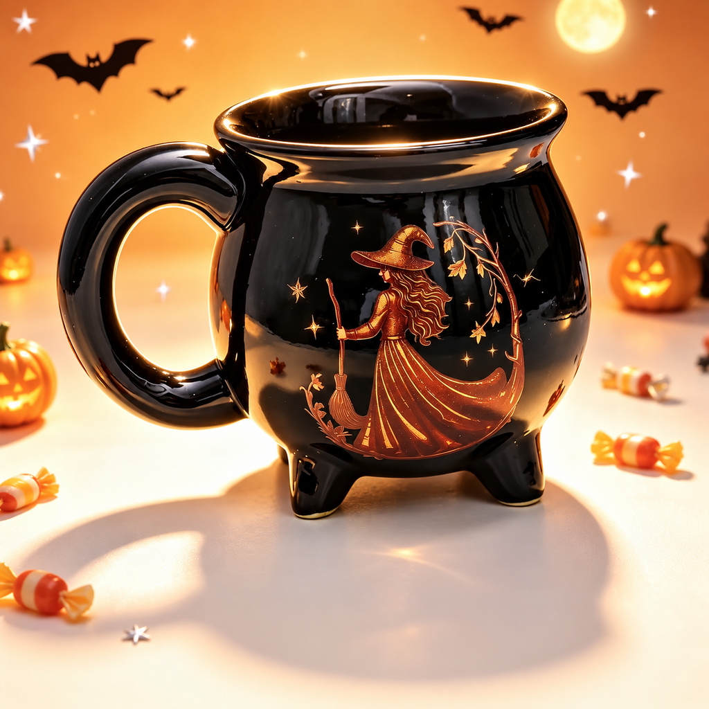Witching You a Wicked Brew™ Cauldron Mug – Halloween Gift for Witchy - Witching You A Wicked Brew