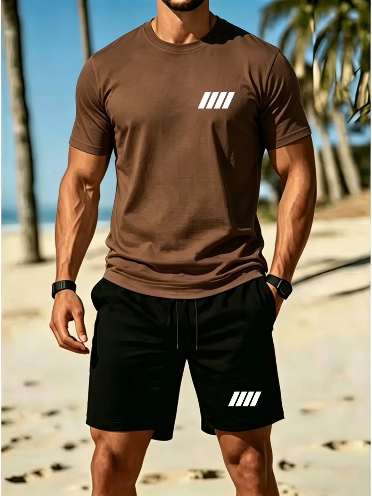 ⏰ Last day: 50% off! 🔥 Men's summer linen set with a polo shirt and shorts