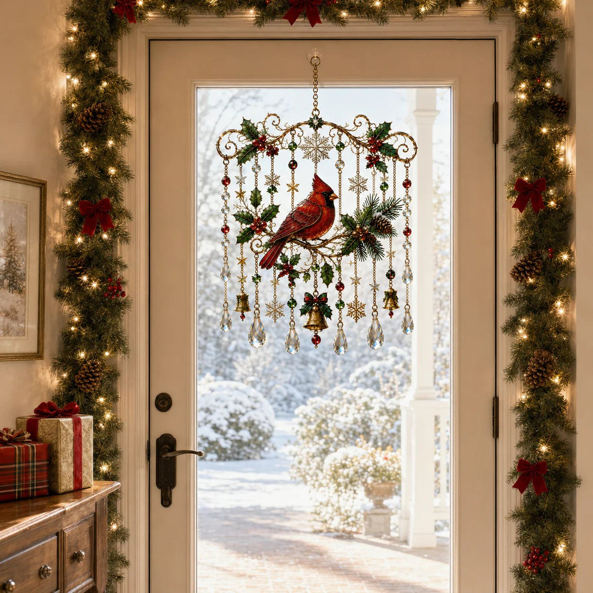 🔥Last Day 49% OFF - Handmade Christmas Stained Glass Window Hanging