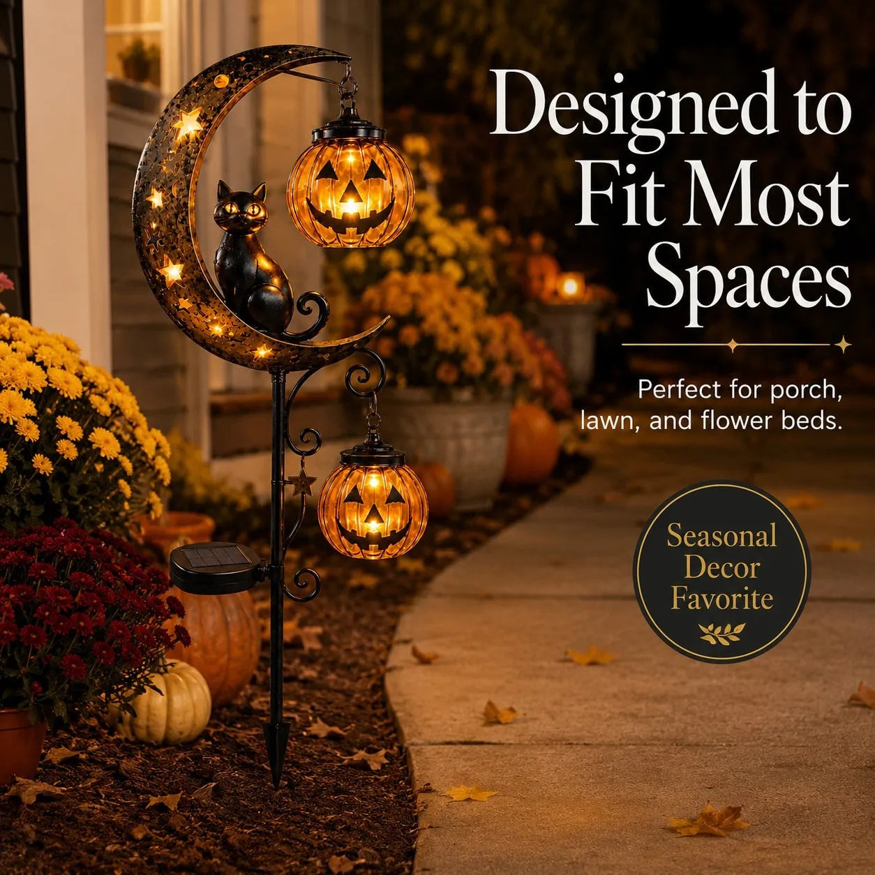 🎃 Halloween Early Bird Sale | 49% OFF 🐈‍⬛ Pumpkin Moon Garden Stake Light