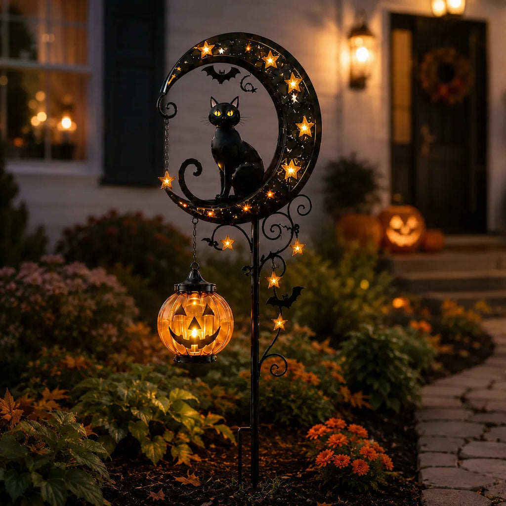 🎃 Halloween Early Bird Sale | 49% OFF 🐈‍⬛ Pumpkin Moon Garden Stake Light