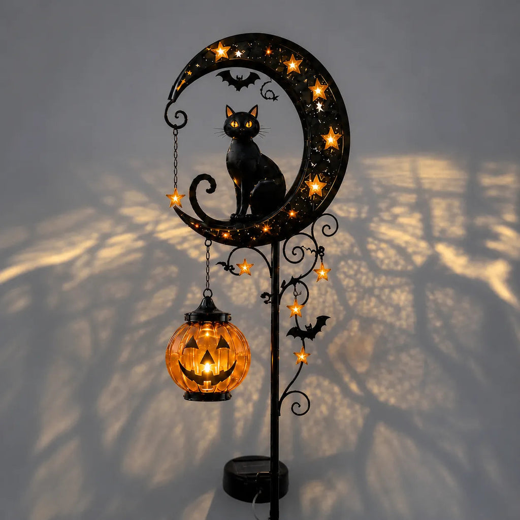 🎃 Halloween Early Bird Sale | 49% OFF 🐈‍⬛ Pumpkin Moon Garden Stake Light