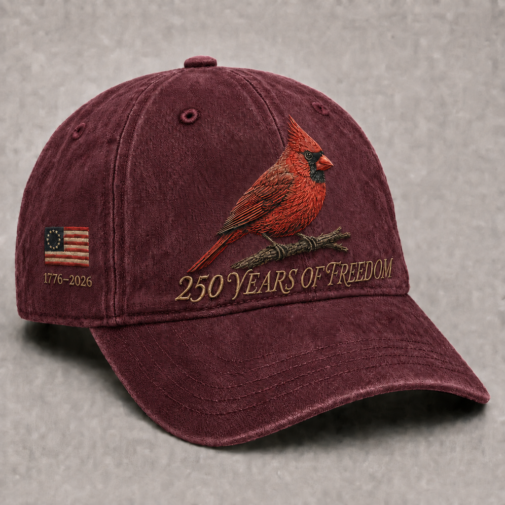 🐦 Northern Cardinal Embroidered Cap | 1776–2026