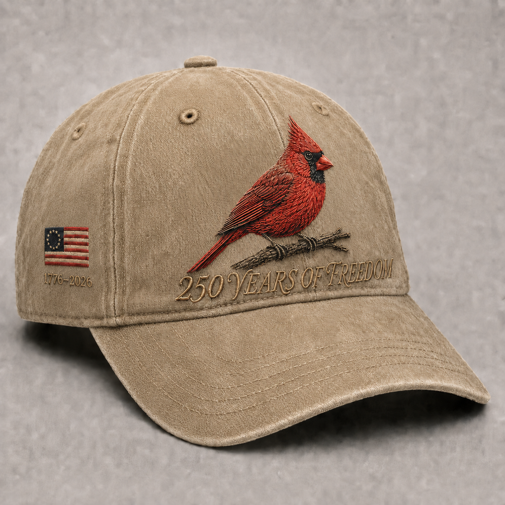 🐦 Northern Cardinal Embroidered Cap | 1776–2026
