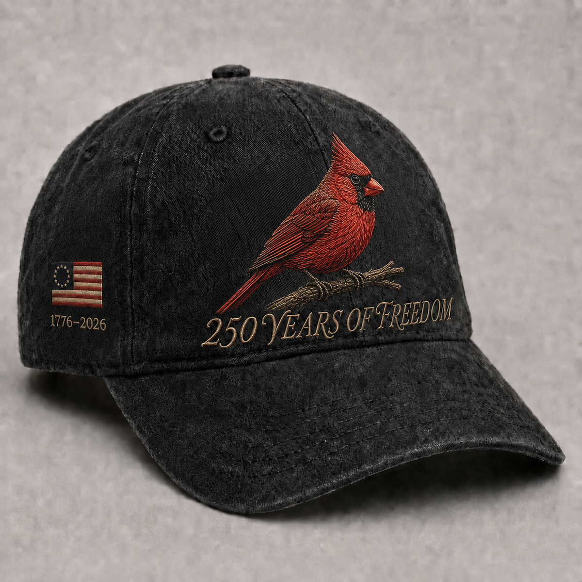 🐦 Northern Cardinal Embroidered Cap | 1776–2026