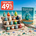 🌊🧝‍♂️ 2026 Coastal Gnome Advent Calendar – 24 Sea Glass Christmas Charms 🎄✨(2D Plane)