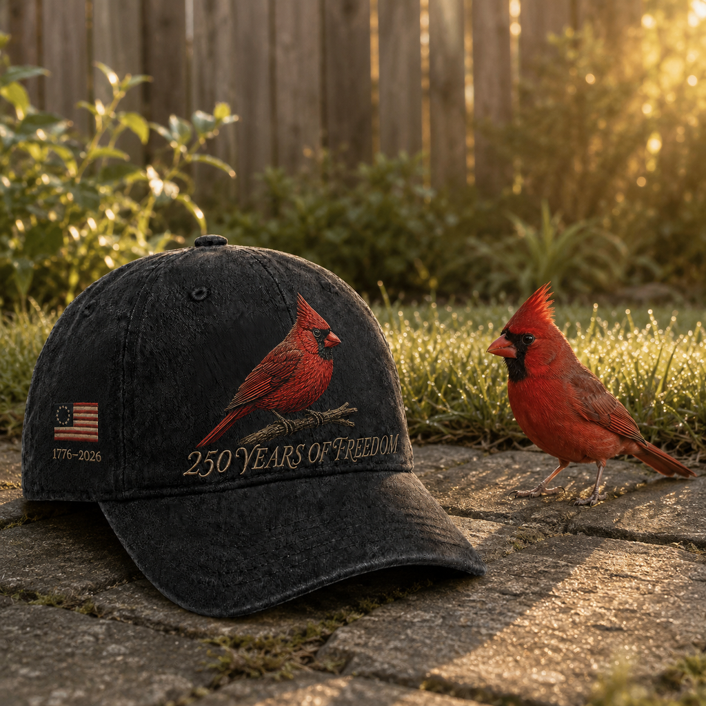 🐦 Northern Cardinal Embroidered Cap | 1776–2026