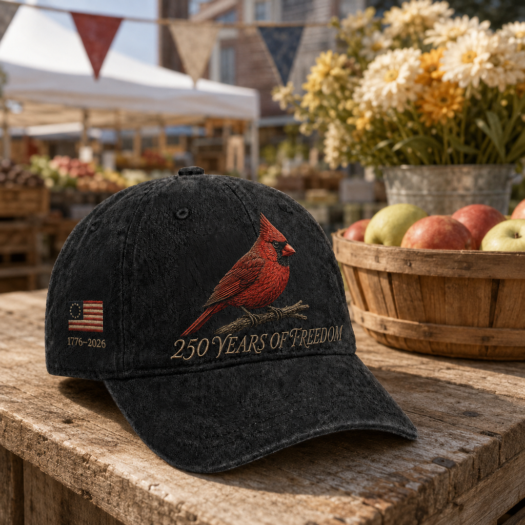 🐦 Northern Cardinal Embroidered Cap | 1776–2026