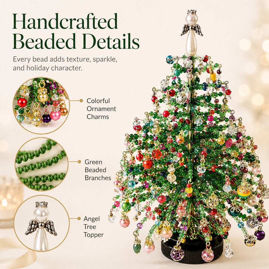 🎄✨ DIY Perlen-Weihnachtsbaum-Set – Fertige deine eigene funkelnde Weihnachtsdekoration an