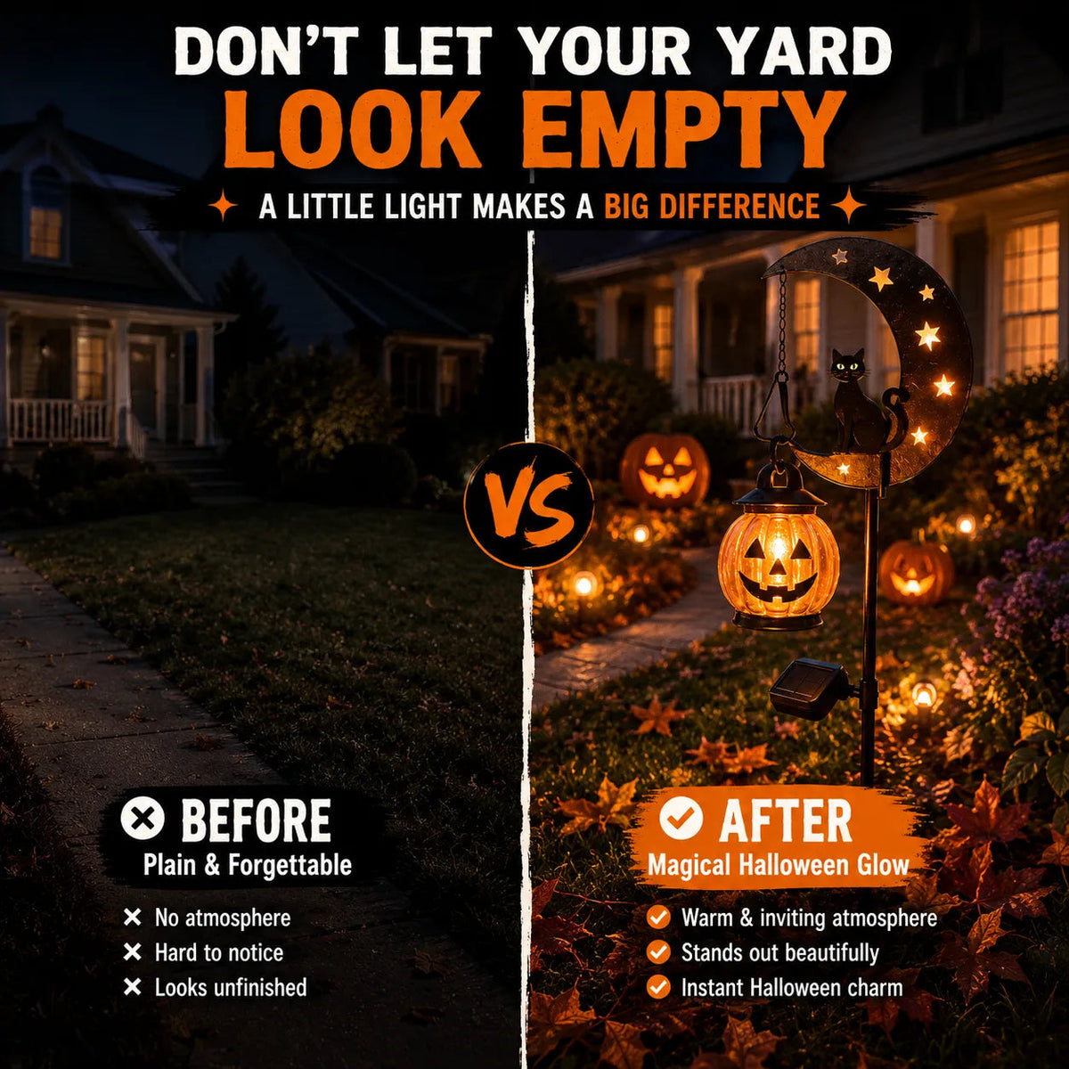 🎃 Halloween Early Bird Sale | 49% OFF 🐈‍⬛ Pumpkin Moon Garden Stake Light