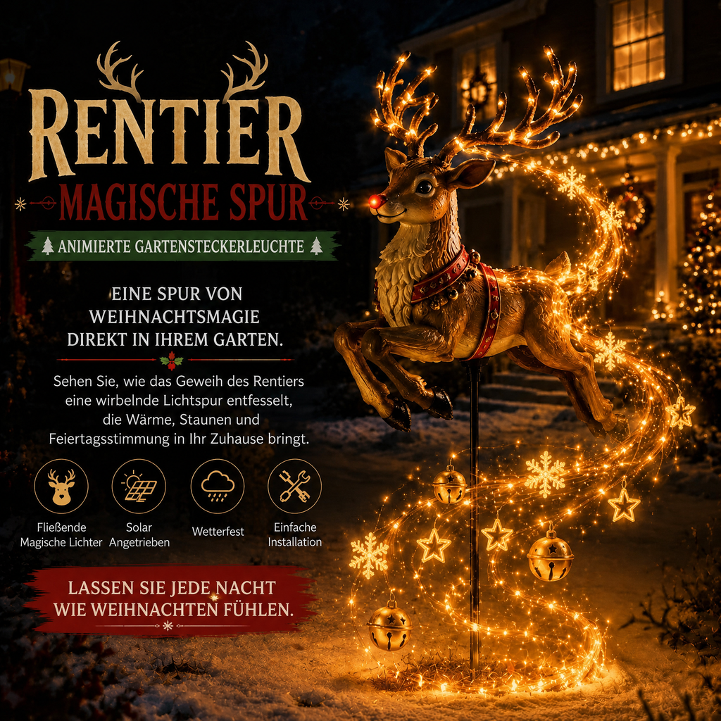 🎅✨ Neu für 2026: Geschenk-Kaskade mit dem fliegenden Schlitten des Weihnachtsmanns – Solar-Weihnachtsbeleuchtung für den Garten