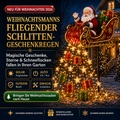 🎅✨ Neu für 2026: Geschenk-Kaskade mit dem fliegenden Schlitten des Weihnachtsmanns – Solar-Weihnachtsbeleuchtung für den Garten