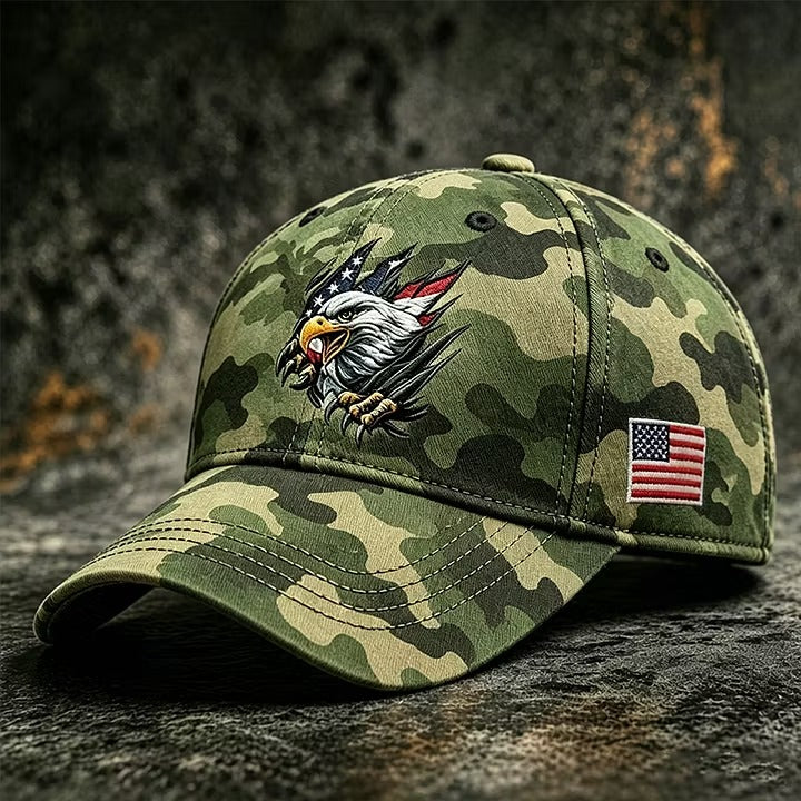 American Patriot Camo Cap Collection – Embroidered Edition