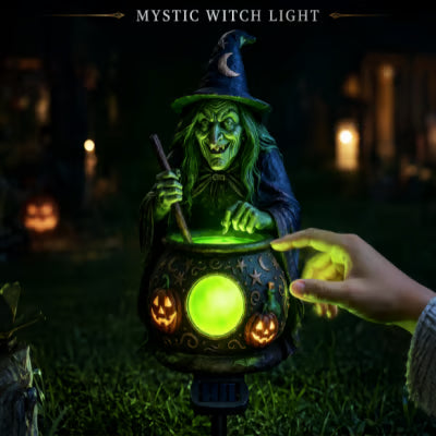 💥Early Bird Discount 53% OFF🏆Halloween Solar Witch Cauldron Garden Stake Light🧙