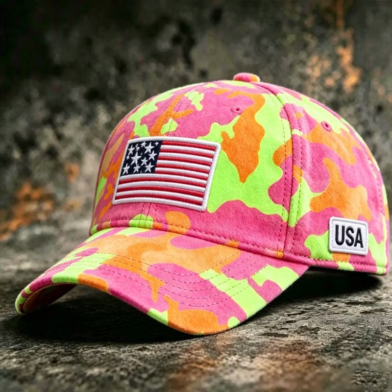 American Patriot Camo Cap Collection – Embroidered Edition