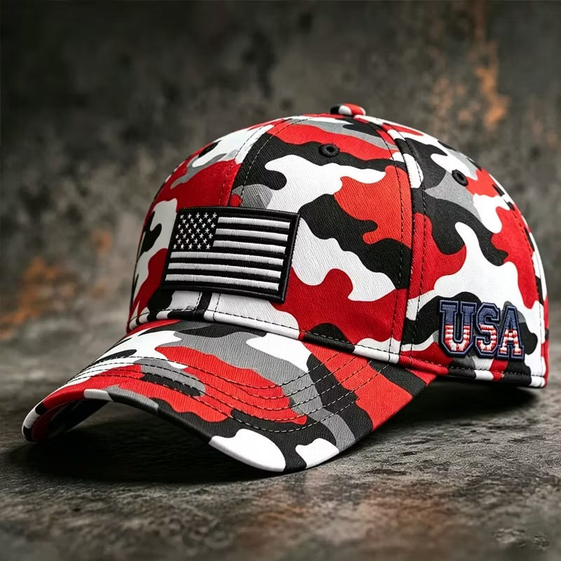 American Patriot Camo Cap Collection – Embroidered Edition